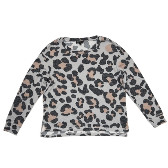 JESSICA SIMPSON Leopard Print Sweater - Picture 1 of 6